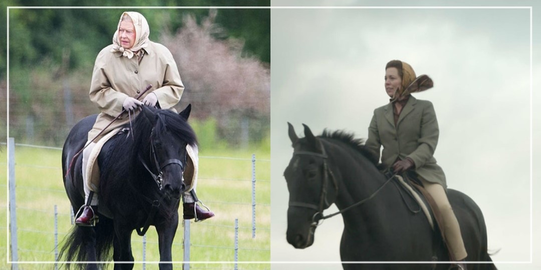 HM The Queen horse riding in Windsor Great Park